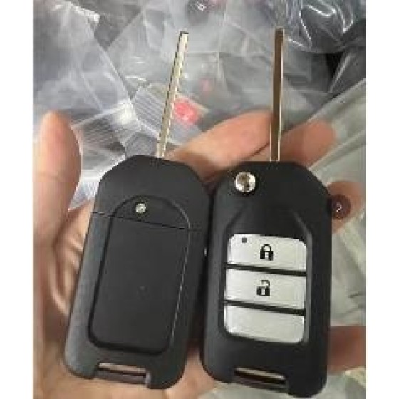 10 buah/kotak New Honda 2 Buttons Modified Folding Remote Key shell