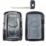 10 buah/kotak Toyota smart key shell 3+1 Buttons SUV Black suv(With logo)