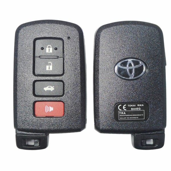 10 buah/kotak Toyota smart key shell 3+1 Buttons SUV Black suv(With logo)