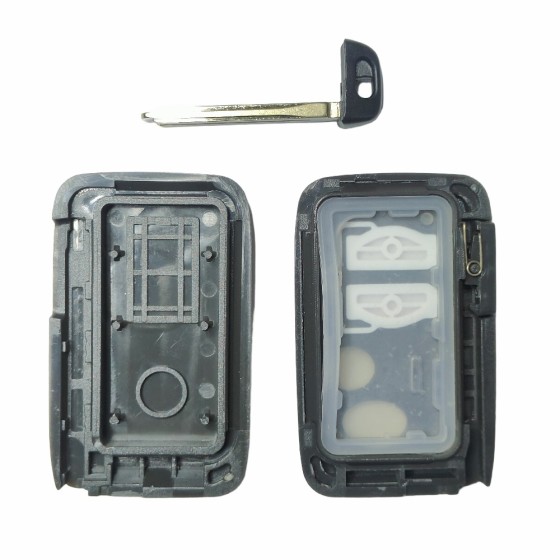 10 buah/kotak Toyota Smart Key Cover 2 Buttons Silver(With logo)