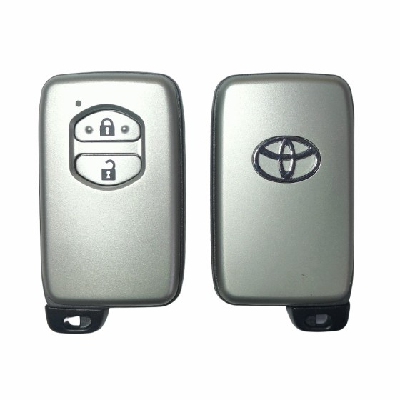 10 buah/kotak Toyota Smart Key Cover 2 Buttons Silver(With logo)