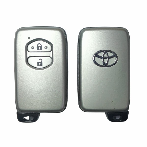 10 buah/kotak Toyota Smart Key Cover 2 Buttons Silver(With logo)