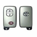 10 buah/kotak Toyota Smart Key Cover 2+1 Buttons Silver(With logo)