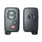 10 buah/kotak Toyota Smart Key Cover 4  SUV Buttons Black(With logo)