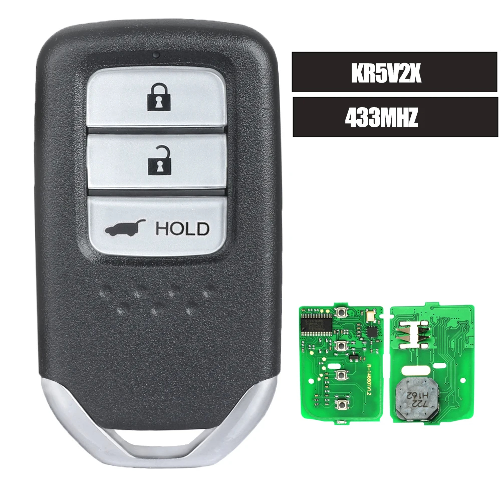 Honda 3 SUV Buttons 433Mhz ID47Chip KR5V2X 72147-TOA-H31 (With logo)