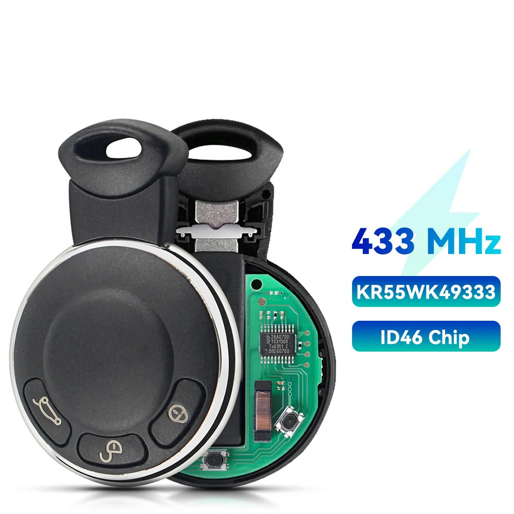  BMW Mini Cooper 315/433Mhz (Can chagne frequency)ID46 Chip(With logo)