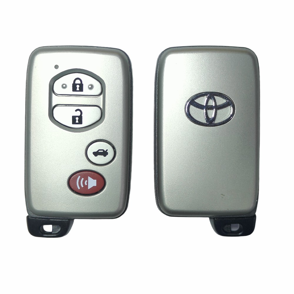 Toyota Smart Key Cover 3+1 Buttons Sedan Silver 