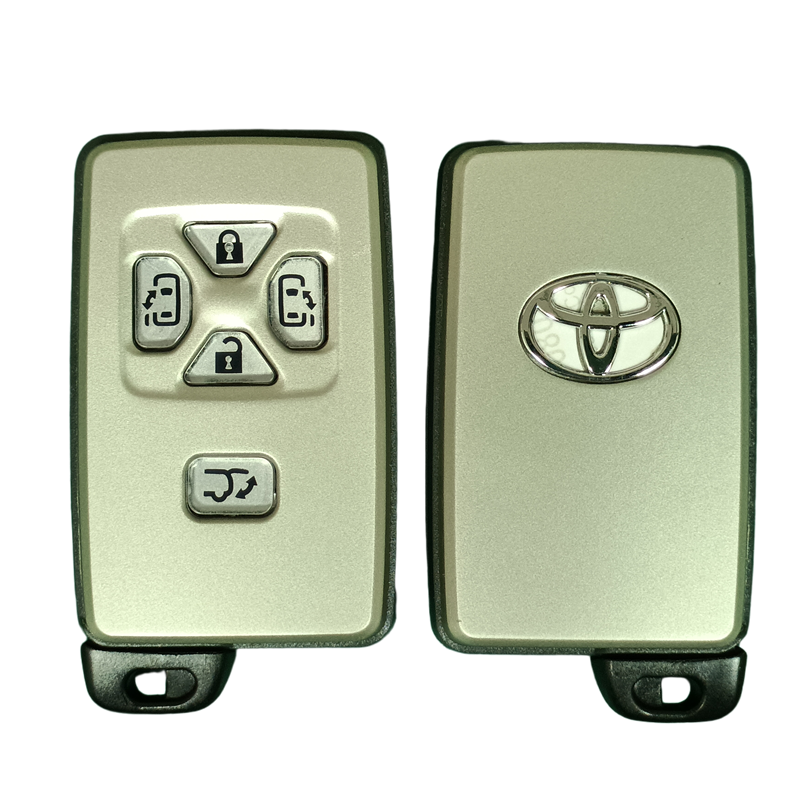 Toyota smart key shell 5 Buttons Silver