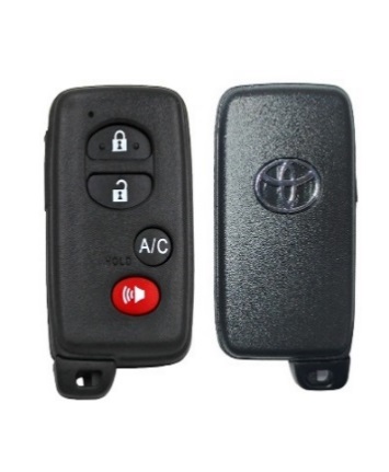 5 buah/kotak Toyota Smart Key Cover 4 AC Buttons Black